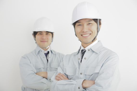 笑顔の作業員